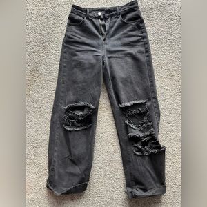 oversized black jeans!